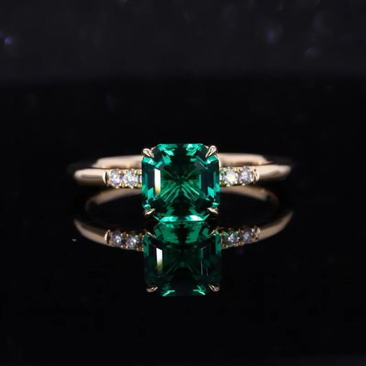 Buy Lab Grown Emerald Ring Online In India