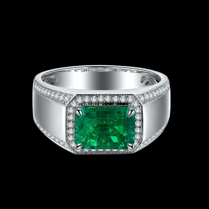 Sierra 3.0 cts Emerald Cut Ring For Mens