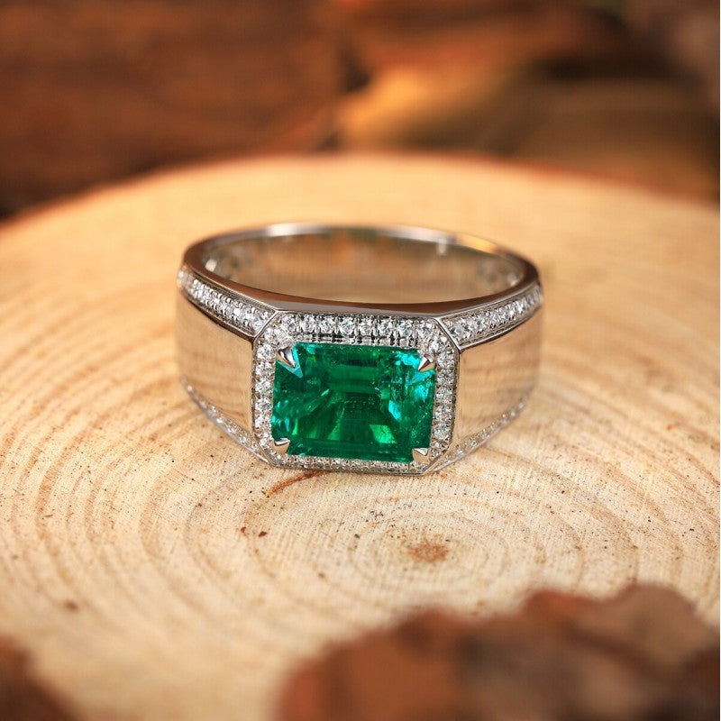 Sierra 3.0 cts Emerald Cut Ring For Mens