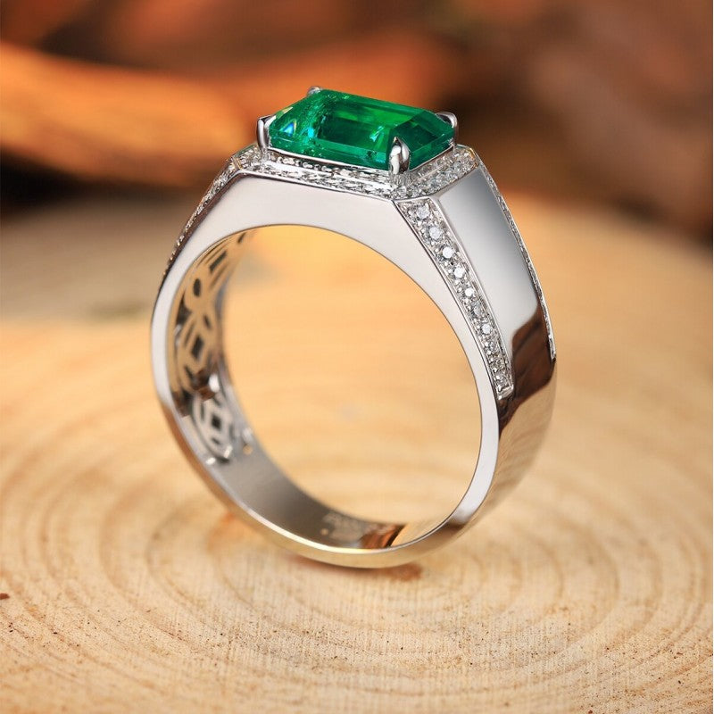 Sierra 3.0 cts Emerald Cut Ring For Mens
