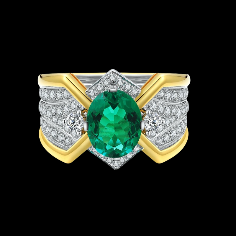 Sierra 2.51 cts Emerald Oval Cut Ring