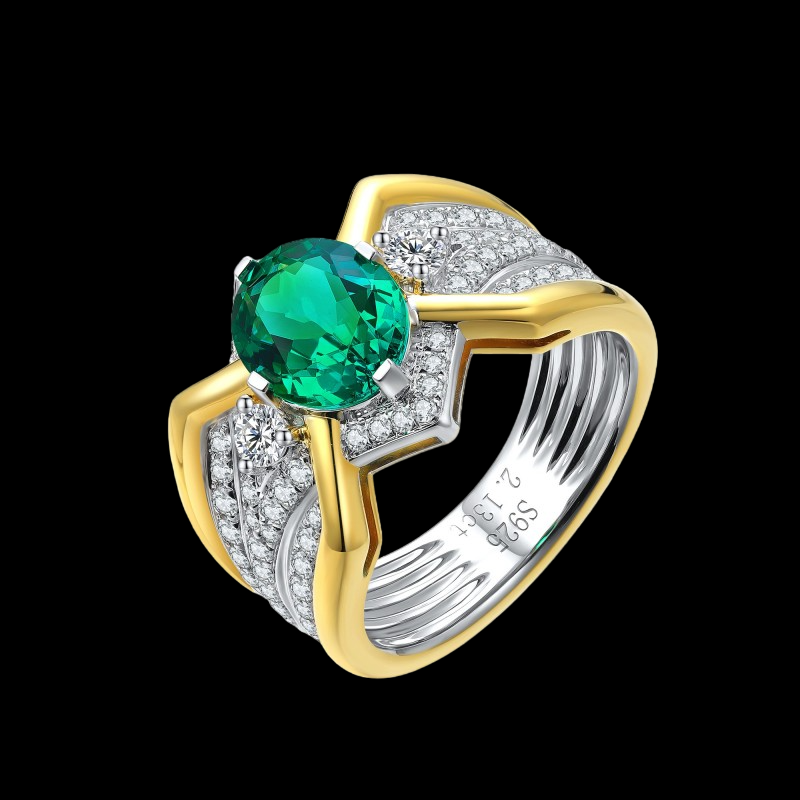 Sierra 2.51 cts Emerald Oval Cut Ring