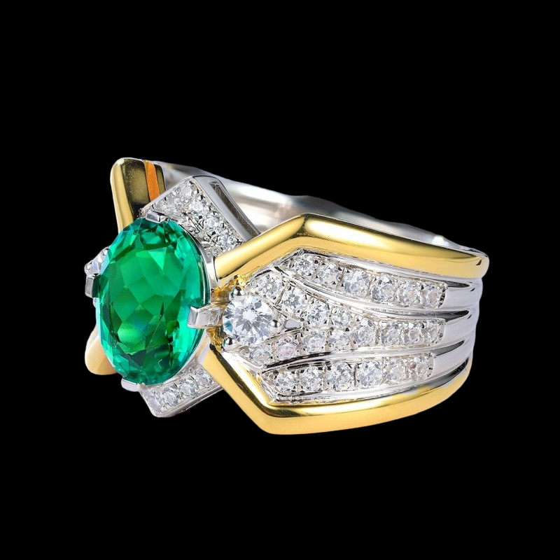 Sierra 2.51 cts Emerald Oval Cut Ring