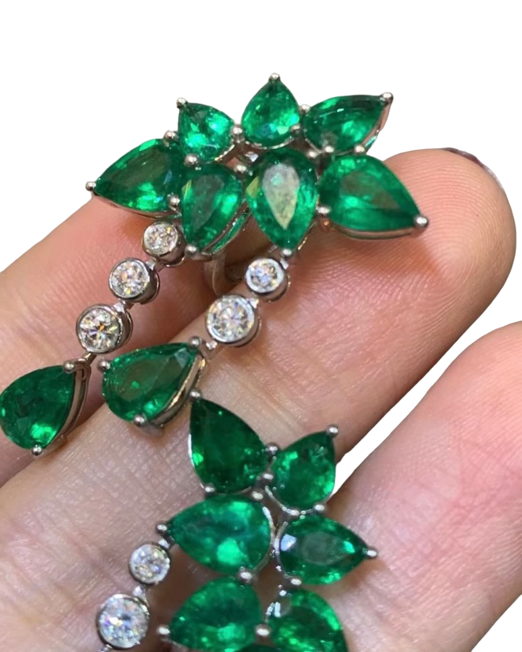 Sierra Floral Emerald Pair Earrings