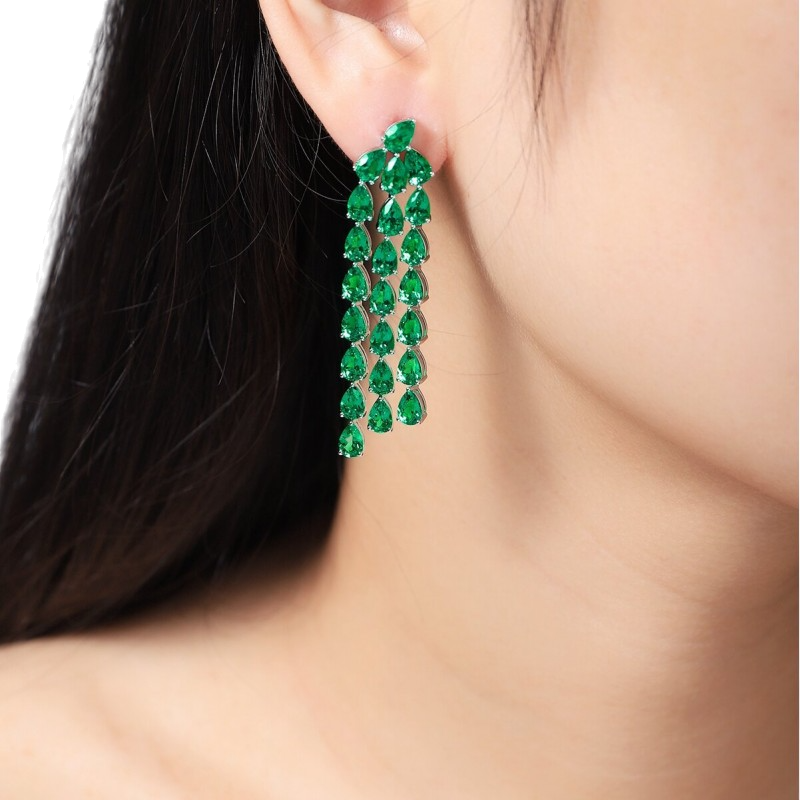 Sierra River Esmeralda Tassel Earrings