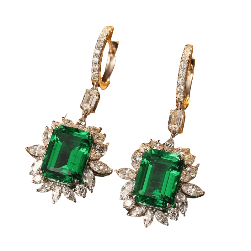 Sierra Emerald Cut Occasion Earrings