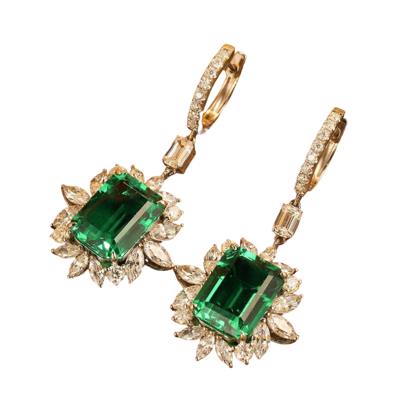 Sierra Emerald Cut Occasion Earrings