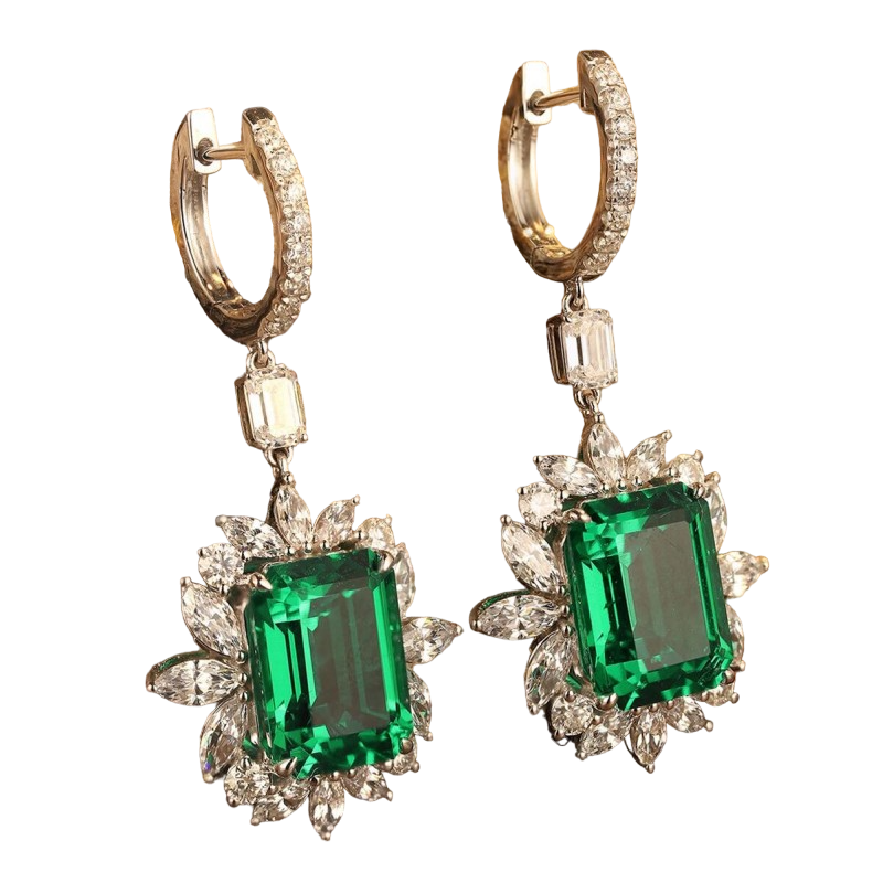 Sierra Emerald Cut Occasion Earrings
