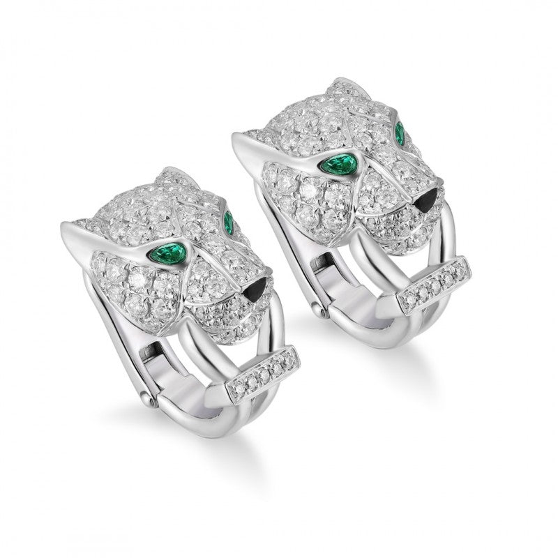 Sierra Leopard Head Earrings