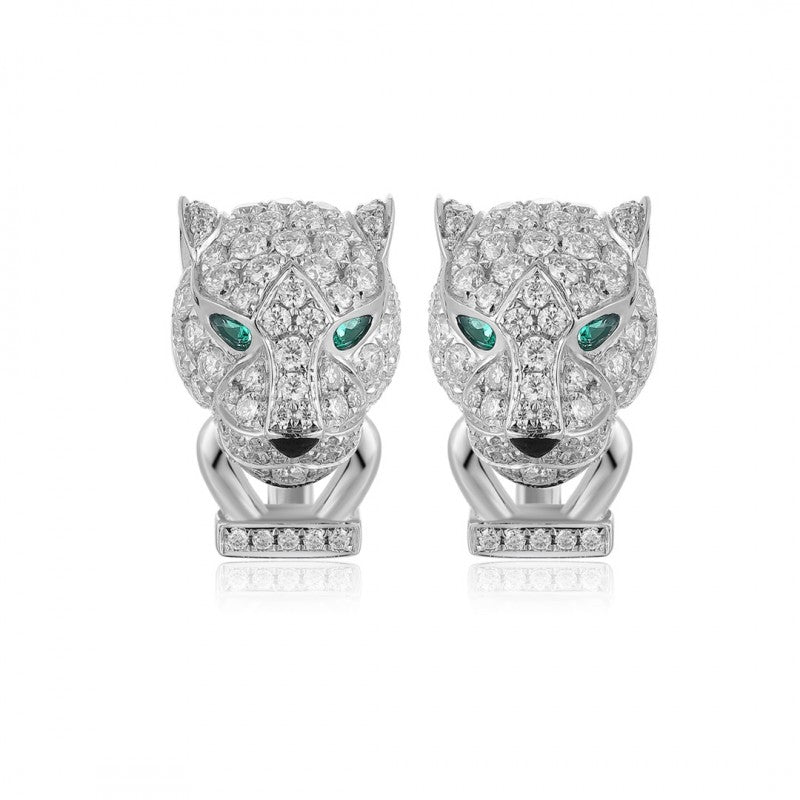 Sierra Leopard Head Earrings