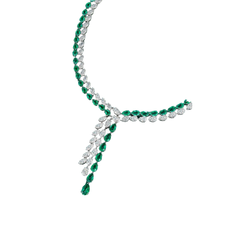 Sierra Tye Knot Emerald Necklace