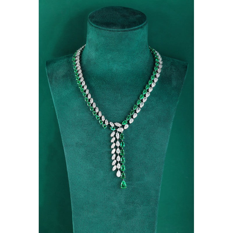 Sierra Tye Knot Emerald Necklace