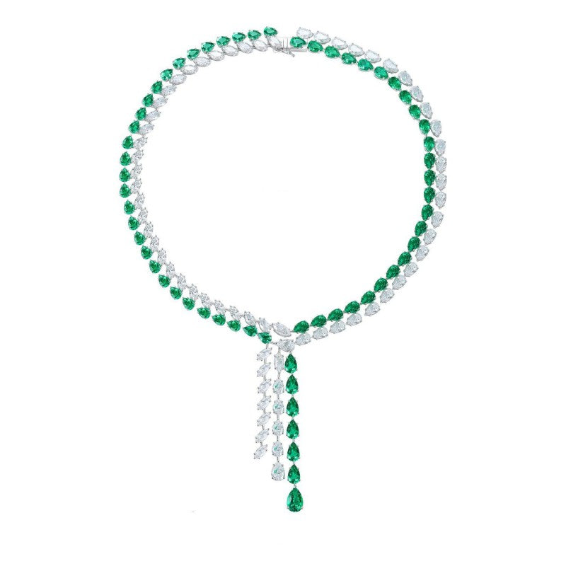 Sierra Tye Knot Emerald Necklace