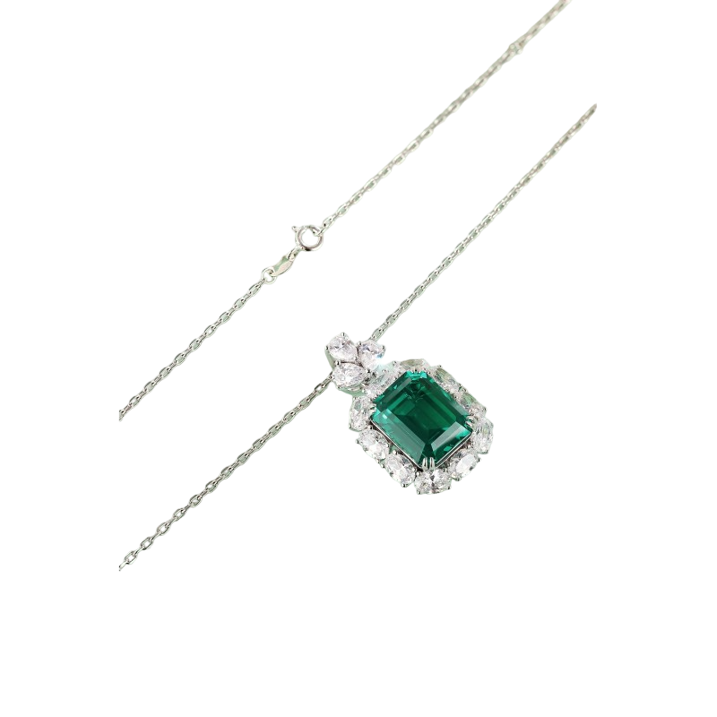 Sierra 10.48 Emerald Cut Silver Pendant