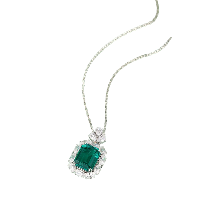 Sierra 10.48 Emerald Cut Silver Pendant
