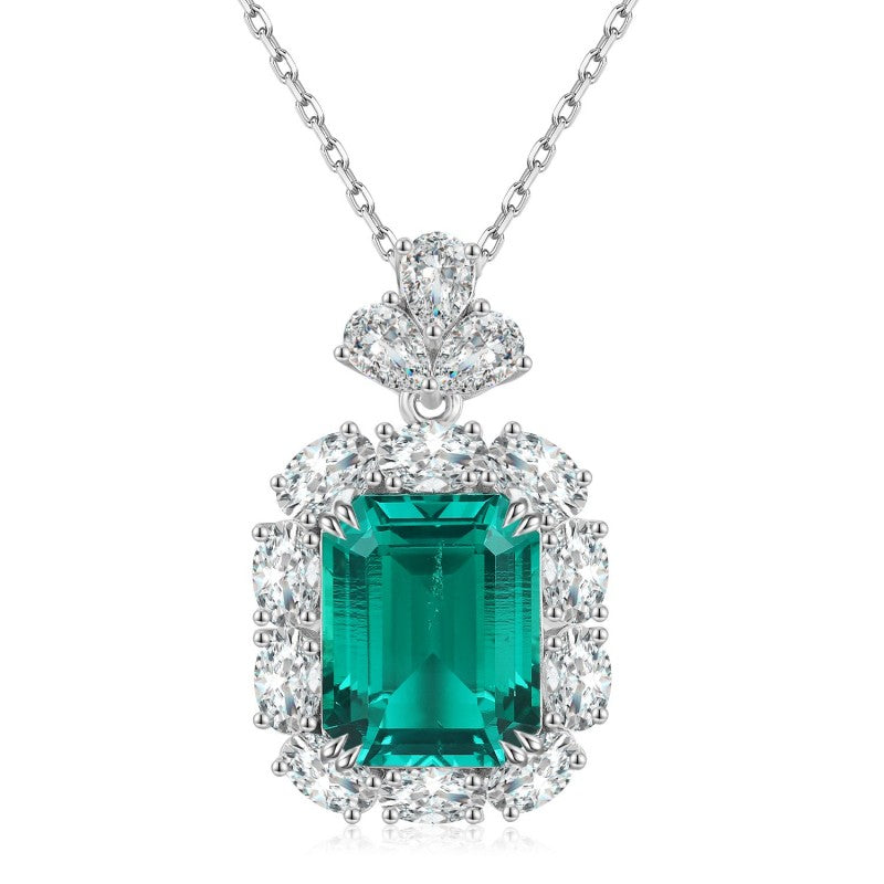 Sierra 10.48 Emerald Cut Silver Pendant