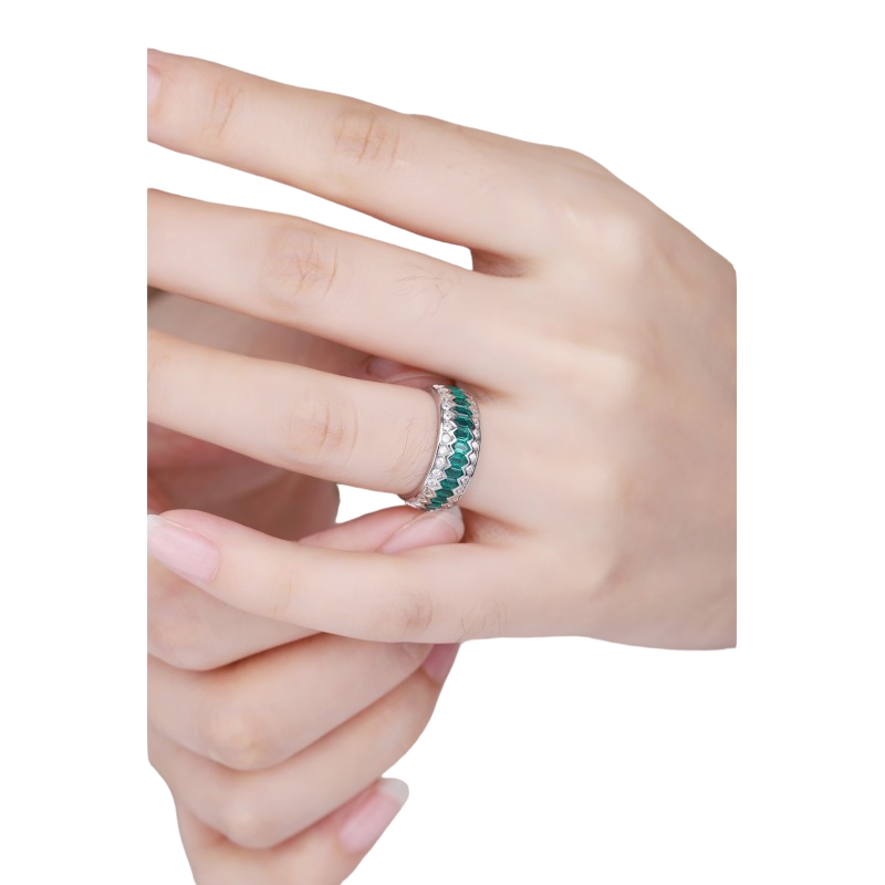 Sierra Hexagon Wedding Band