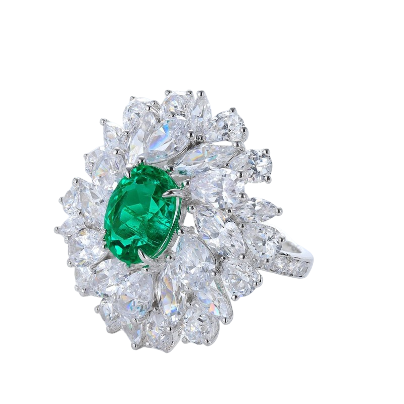 Sierra 2.45 Emerald Art Deco Ring