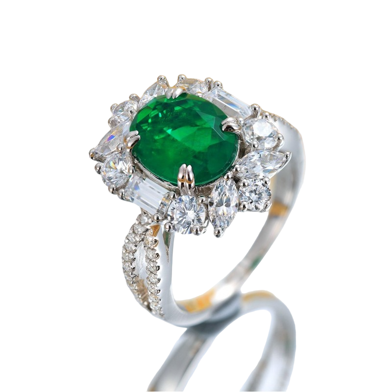 Sierra 2.45 Emerald Art Split Band Ring