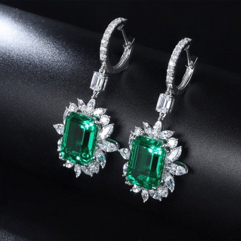 Sierra 4.80 cts Crownleaf Emeralds Earrings