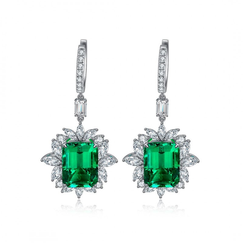 Sierra 4.80 cts Crownleaf Emeralds Earrings