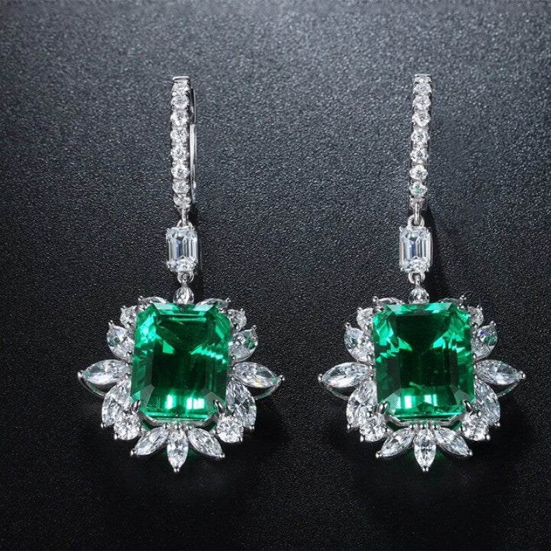 Sierra 4.80 cts Crownleaf Emeralds Earrings