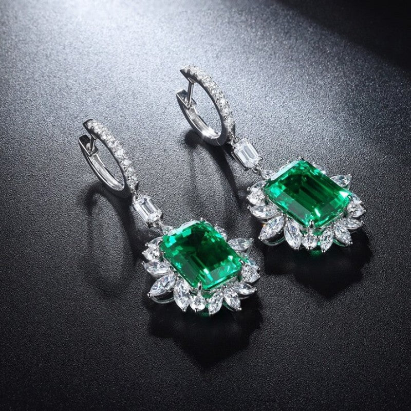 Sierra 4.80 cts Crownleaf Emeralds Earrings