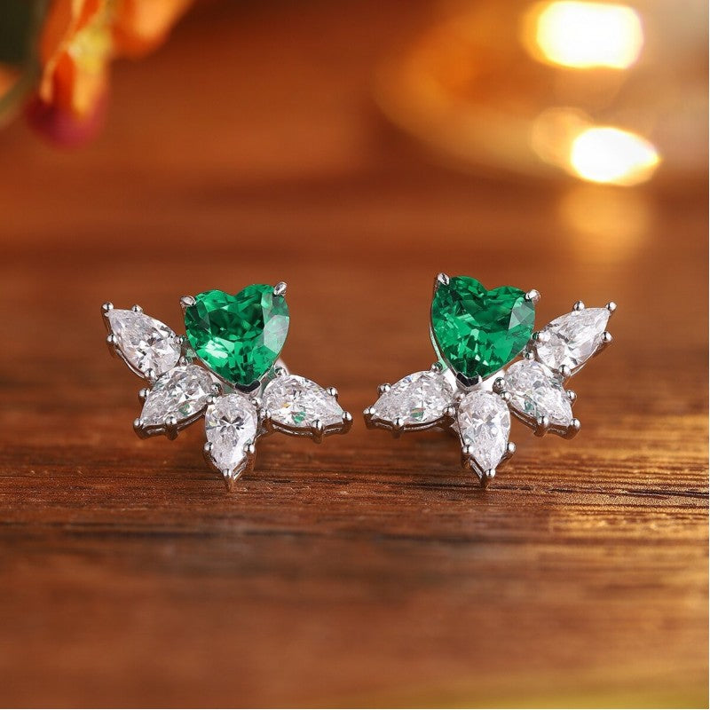 Sierra 1.5 cts Heart Studs Earrings