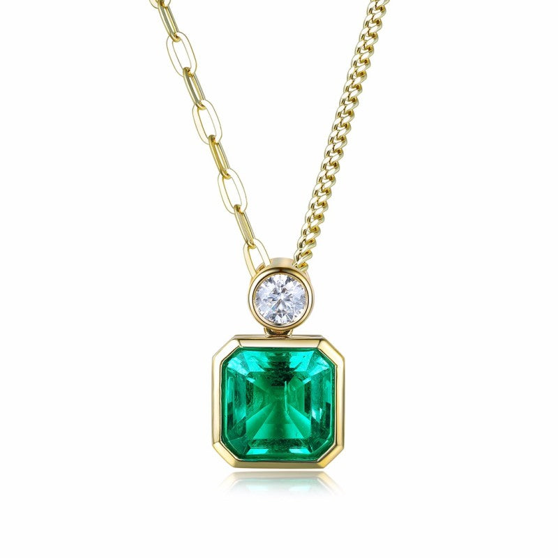 Lab Emerald Necklaces