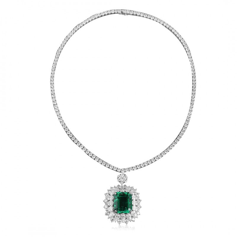 Sierra 18.50 cts Universal Emerald Necklace for her