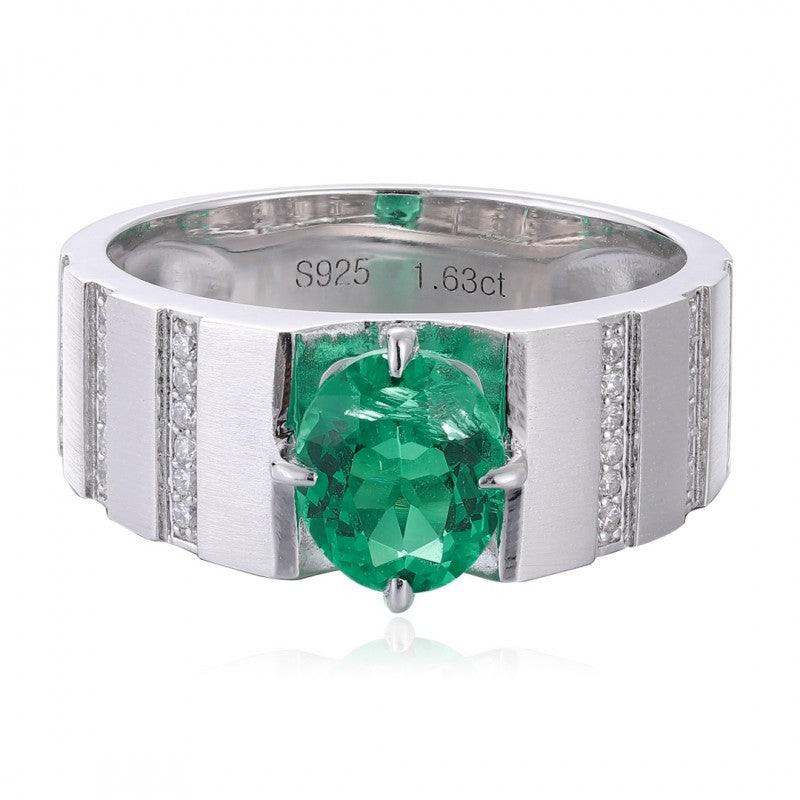 Sierra 1.6 cts Oval Cu Emerald Stairs Ring