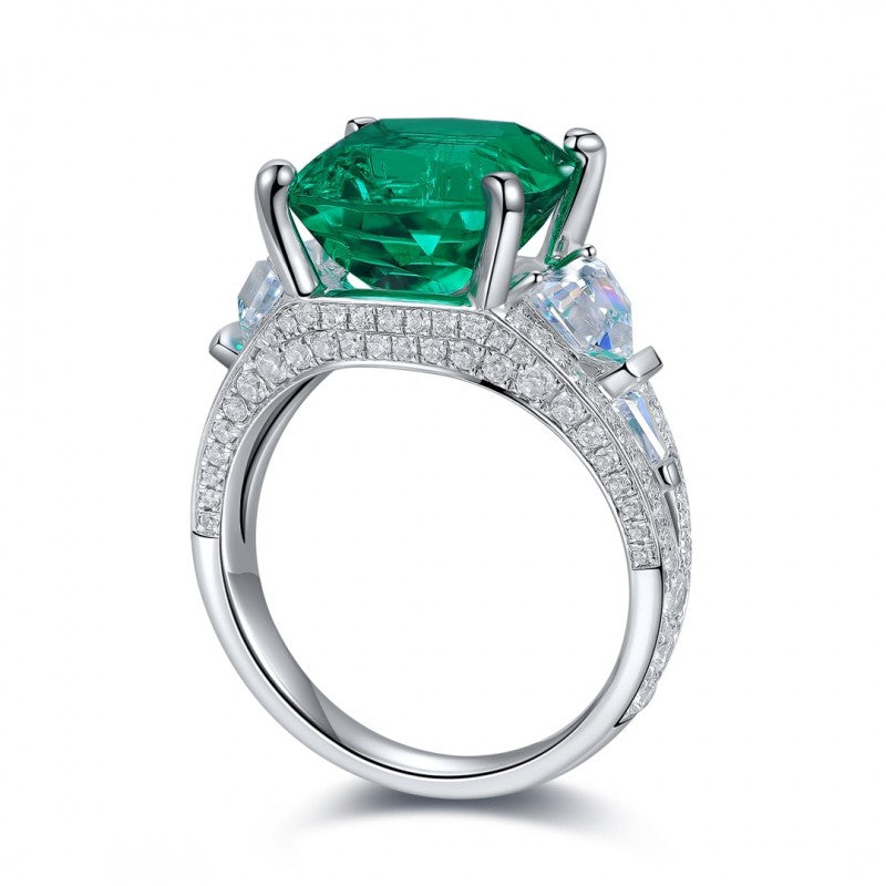 Sierra Imperial Grace Cushion-Cut Emerald Ring