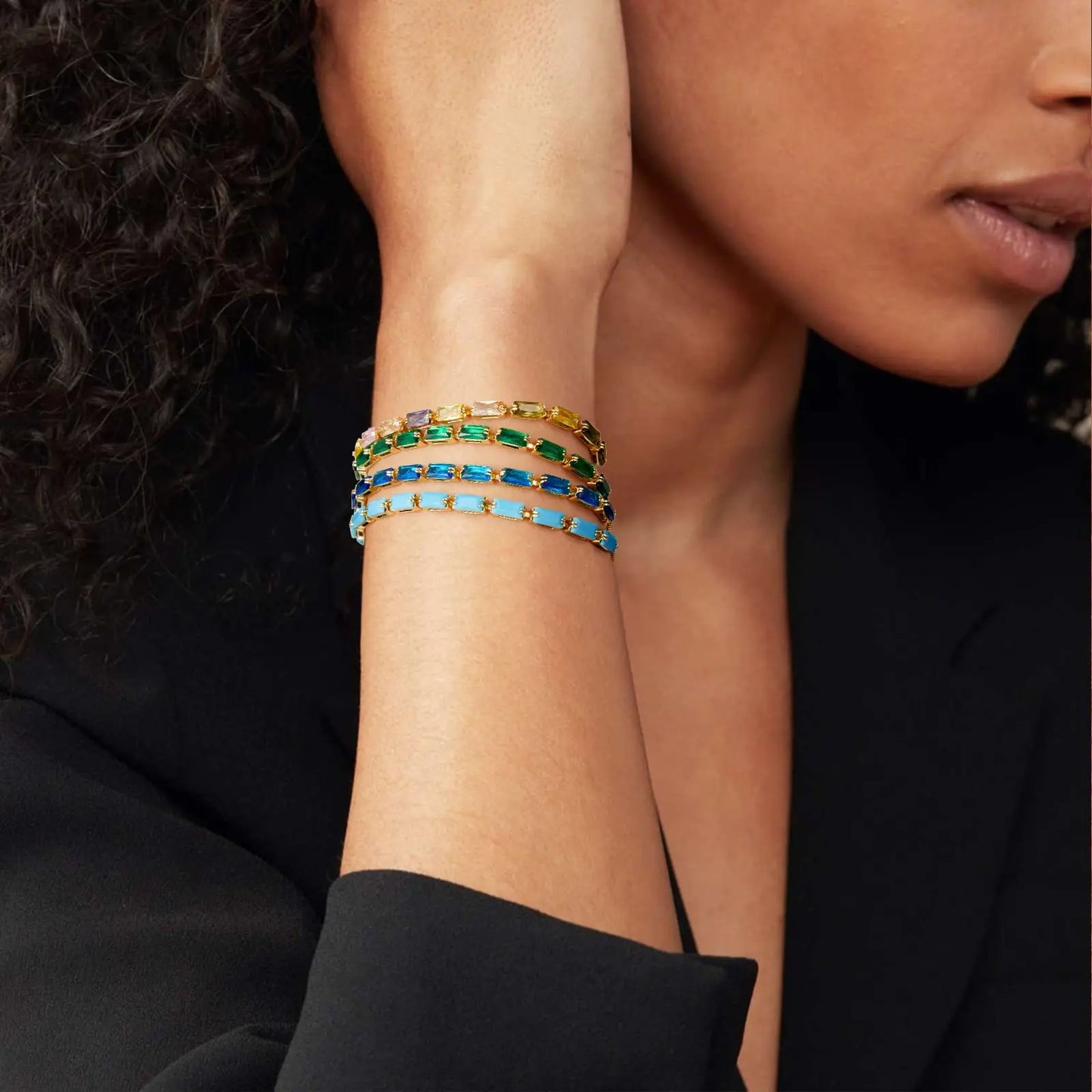 Dainty Emerald Adjustable Bracelet