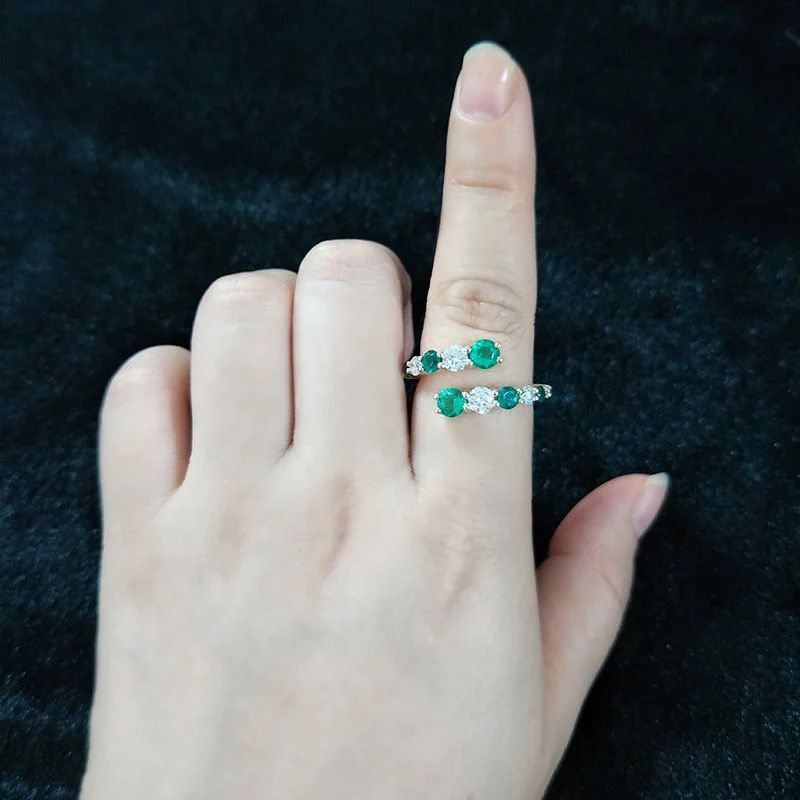 Sierra Eternal Emerald 2mm Statement Ring for her