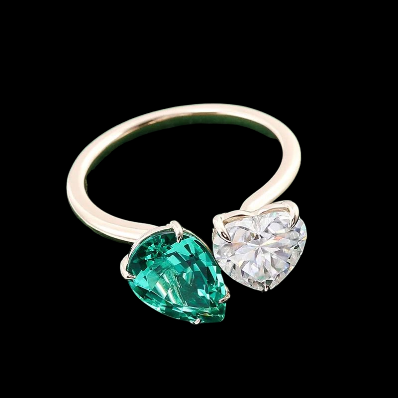 Sierra Forever Love Emerald Diamond Ring EM24R08