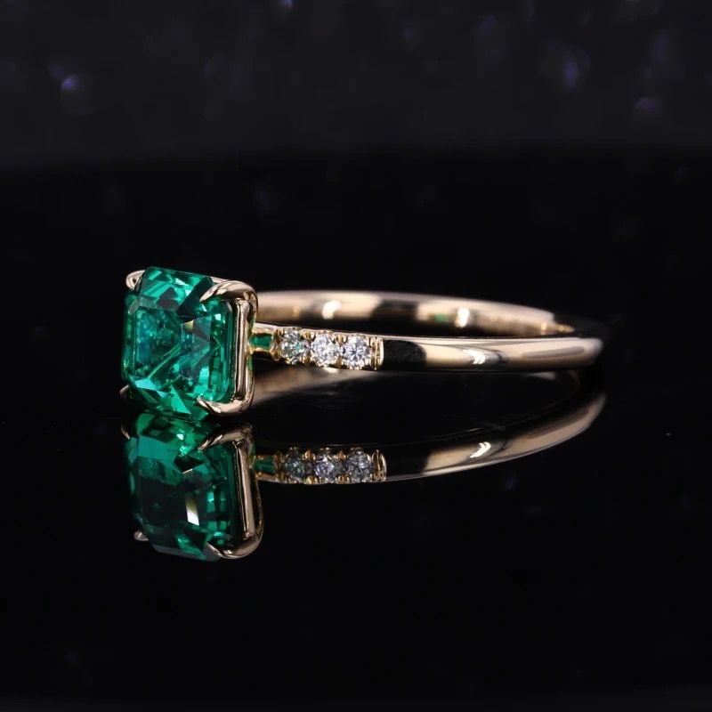 Sierra 2.50 carat Asscher Cut Emerald Ring