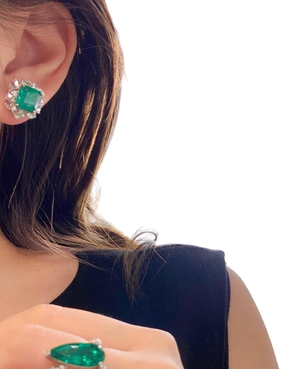 Sierra Emerald Cut Stud Earrings