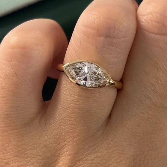 Sierra Leaf Gleam Marquise Ring