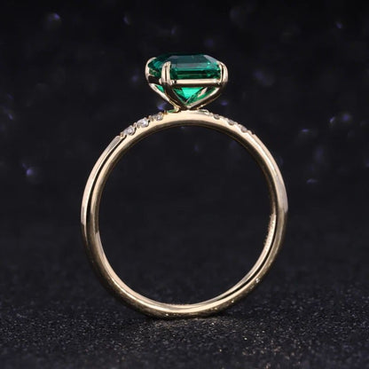 Sierra 2.50 carat Asscher Cut Emerald Ring
